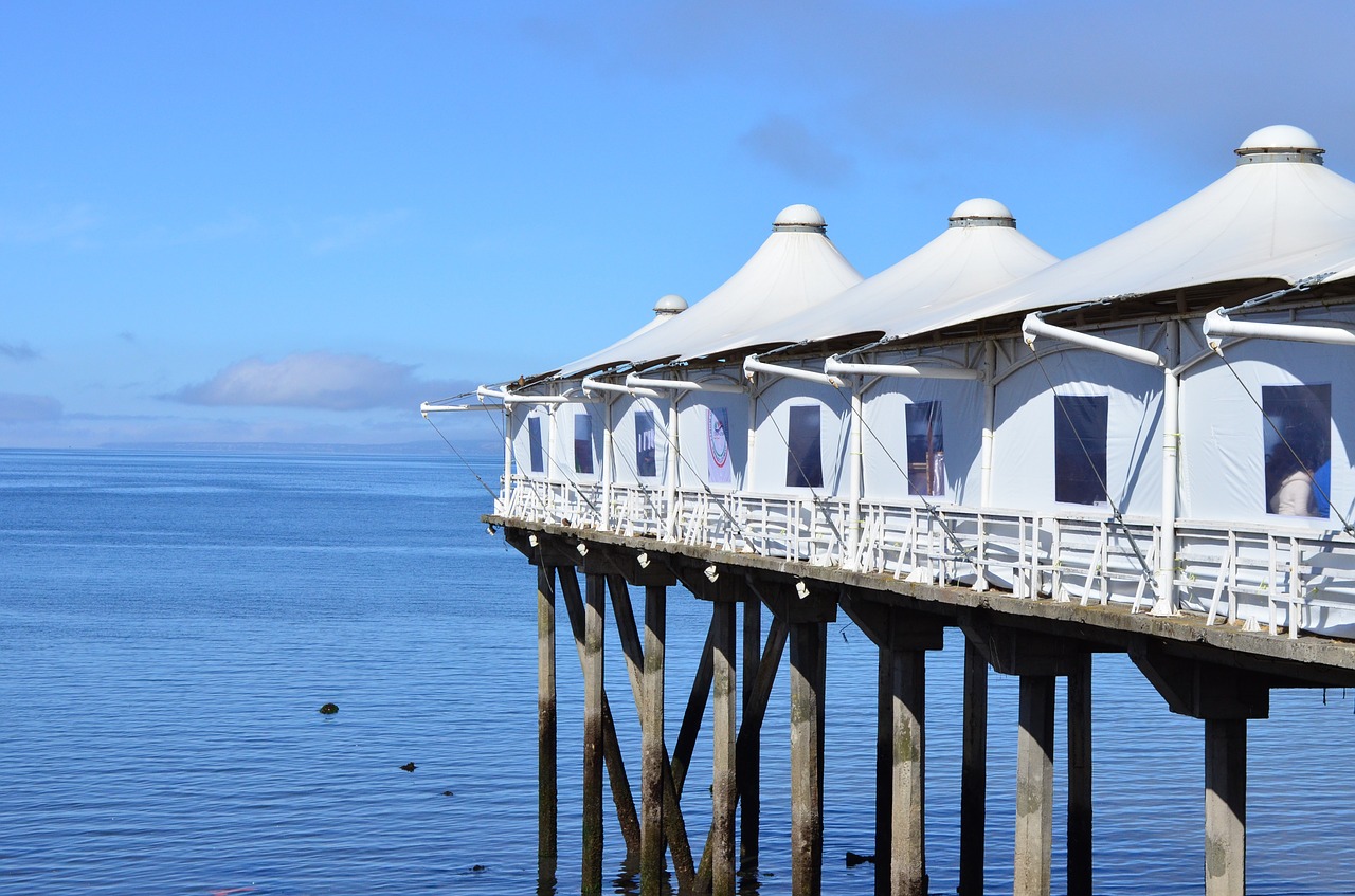 pacific ocean blue dock free photo