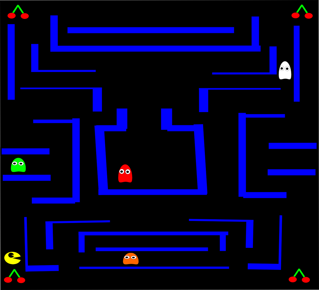 pacman pac-man computer game free photo