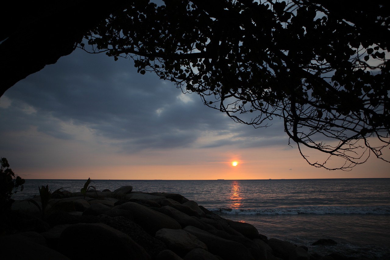 padang beach sunset indonesia free photo