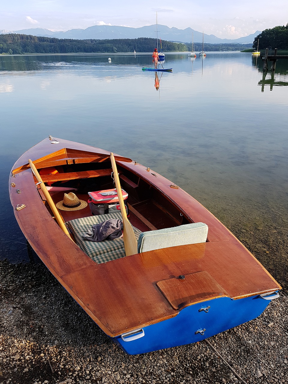 paddle boat  wood  boat free photo