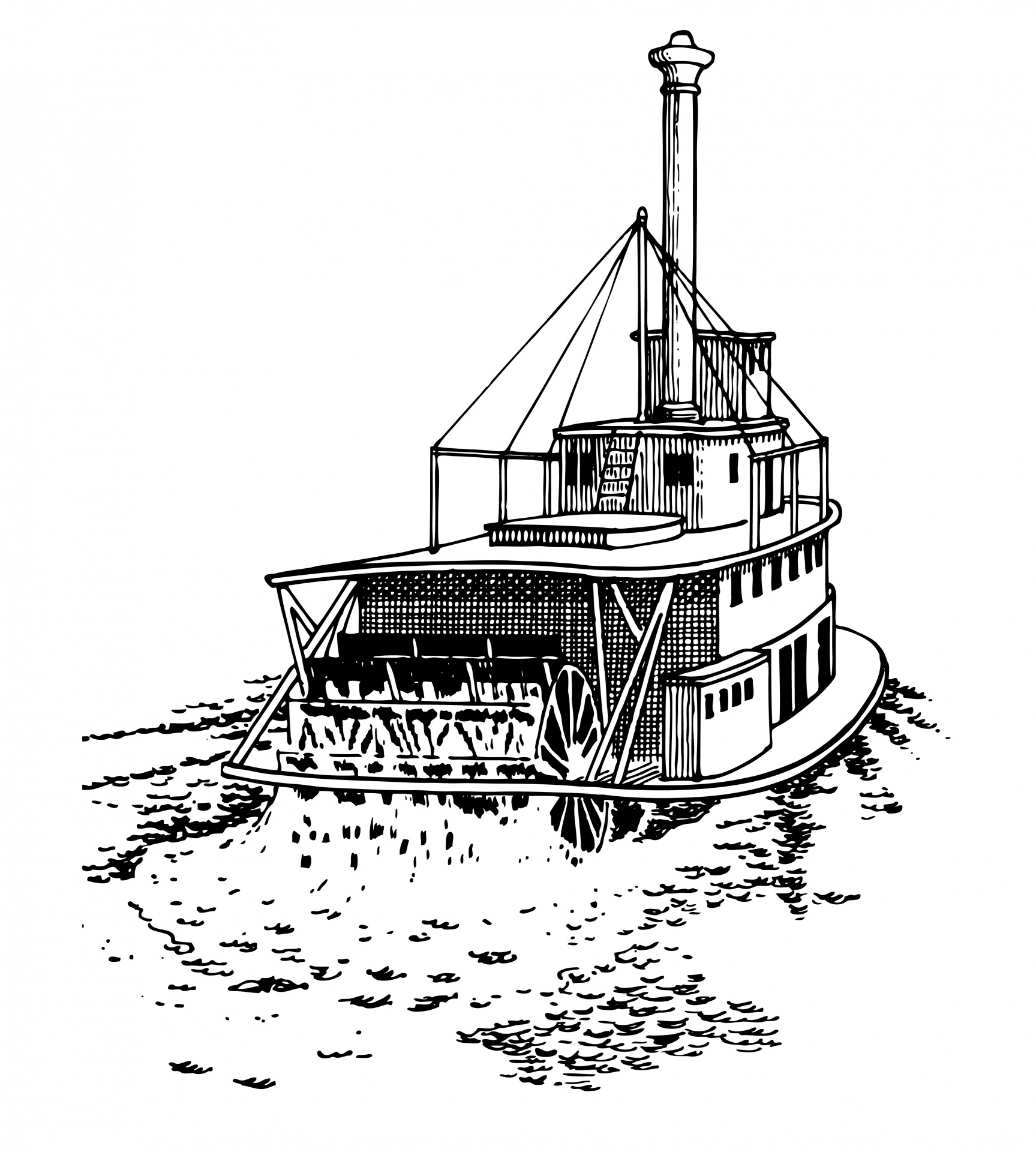 paddle steamer boat clipart free photo