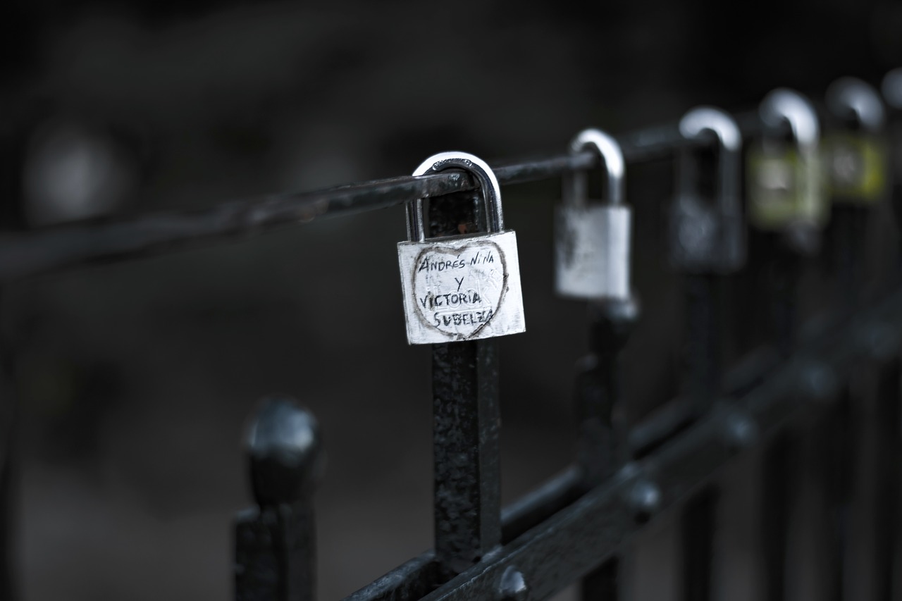 padlock  love  heart free photo