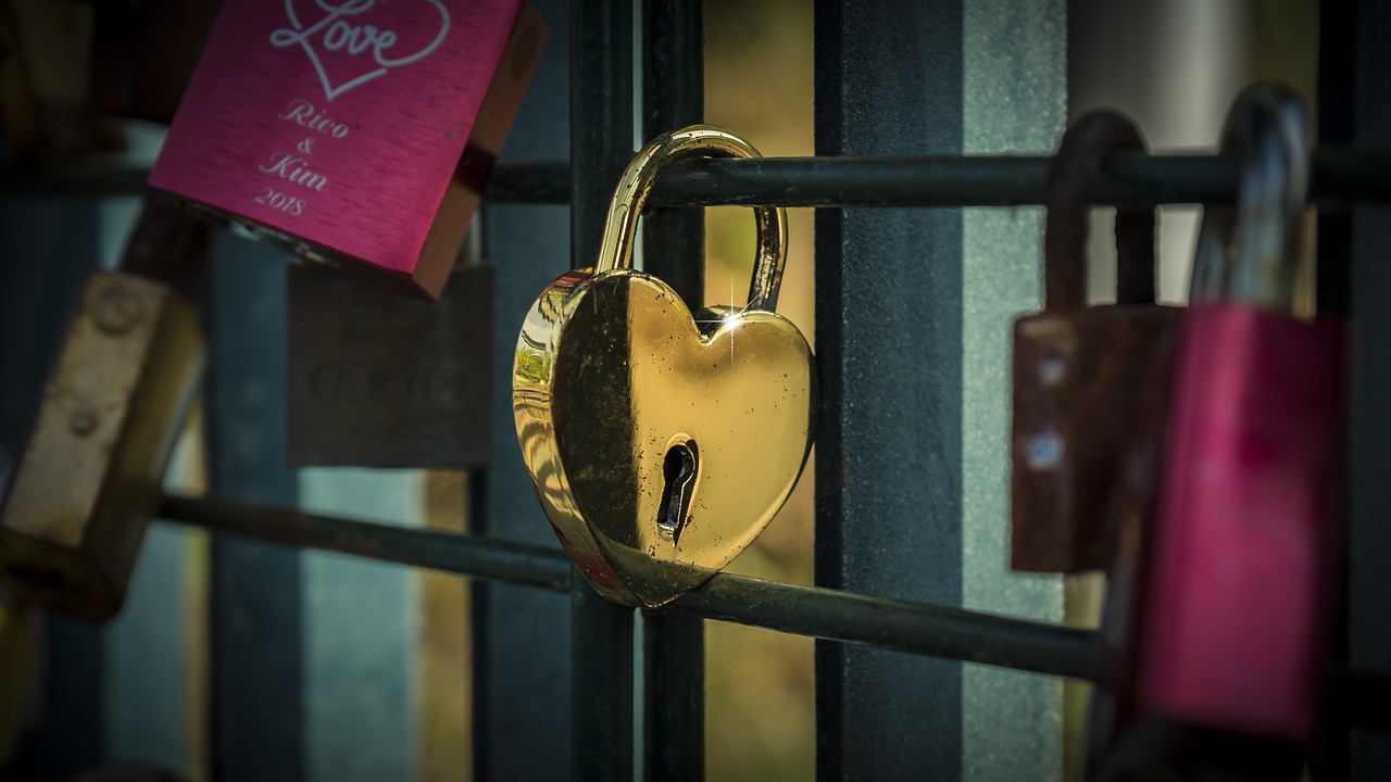 padlock  heart  love free photo