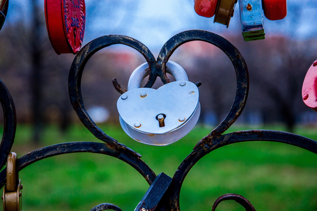 padlock heart heart padlock free photo