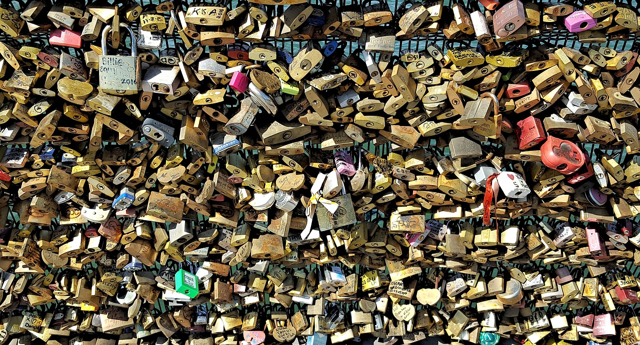 padlocks paris france free photo