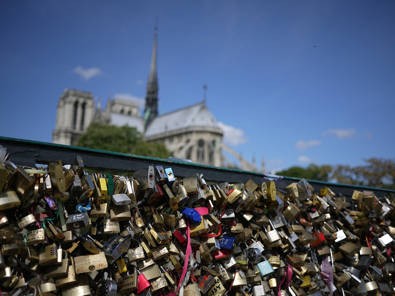 padlocks paris notre dame free photo