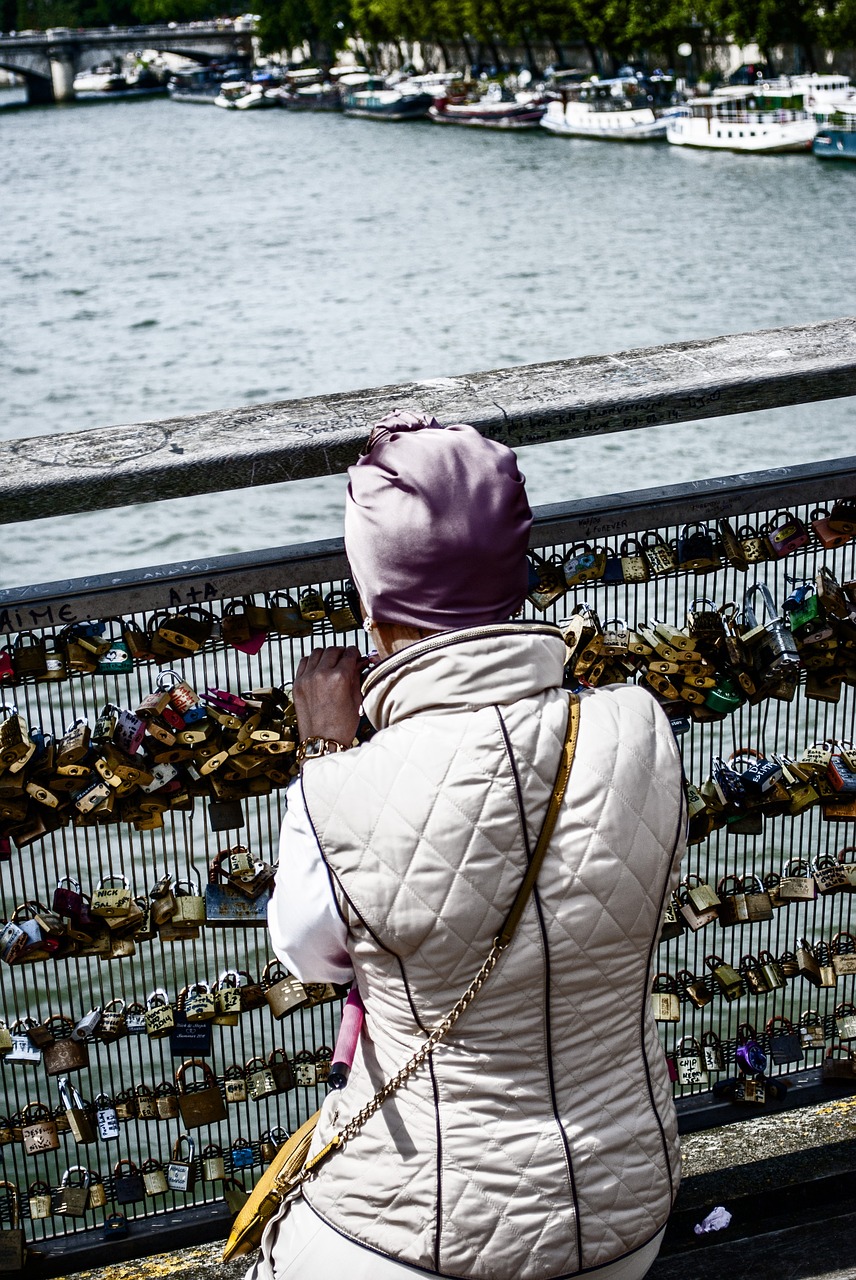 padlocks seine river paris free photo