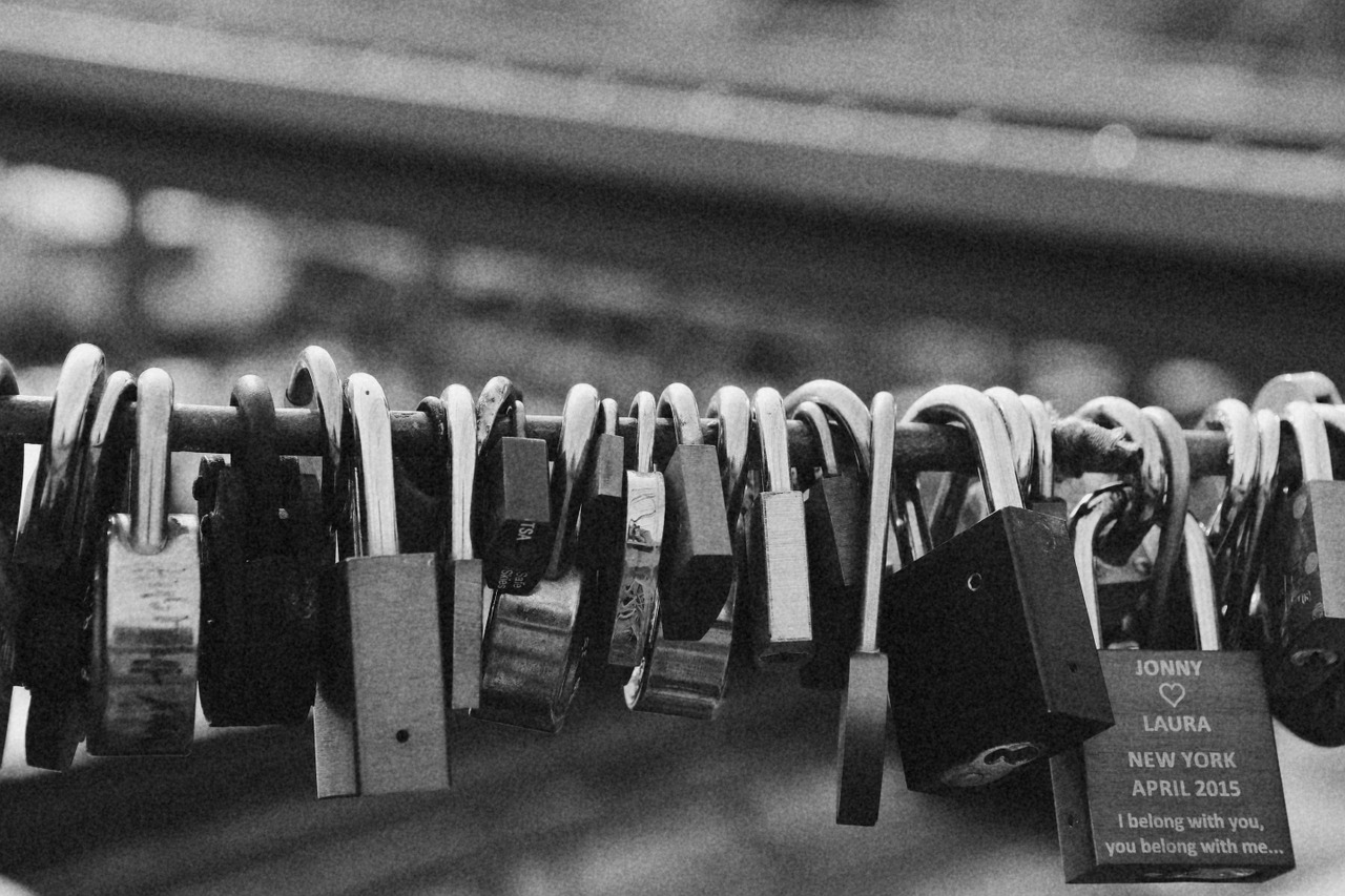 padlocks love black and white free photo