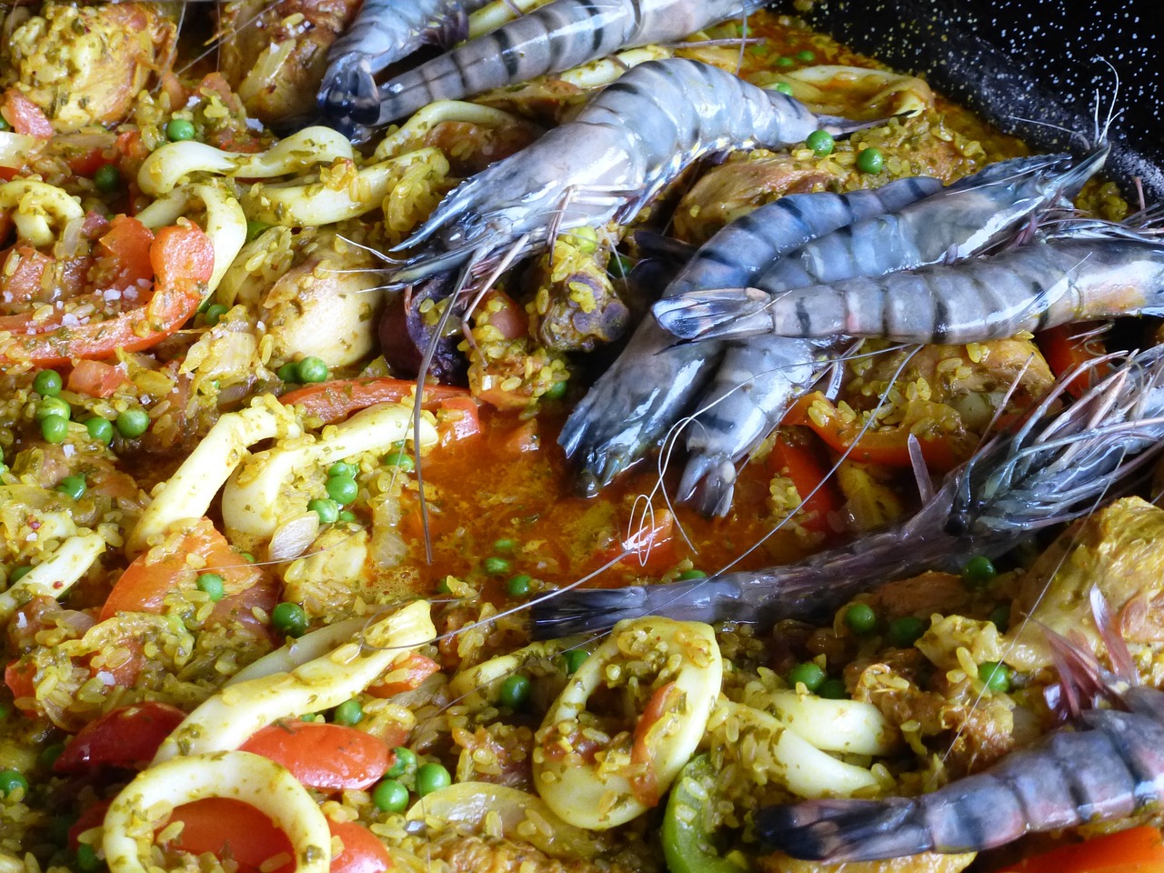 paella cooking spanish free photo