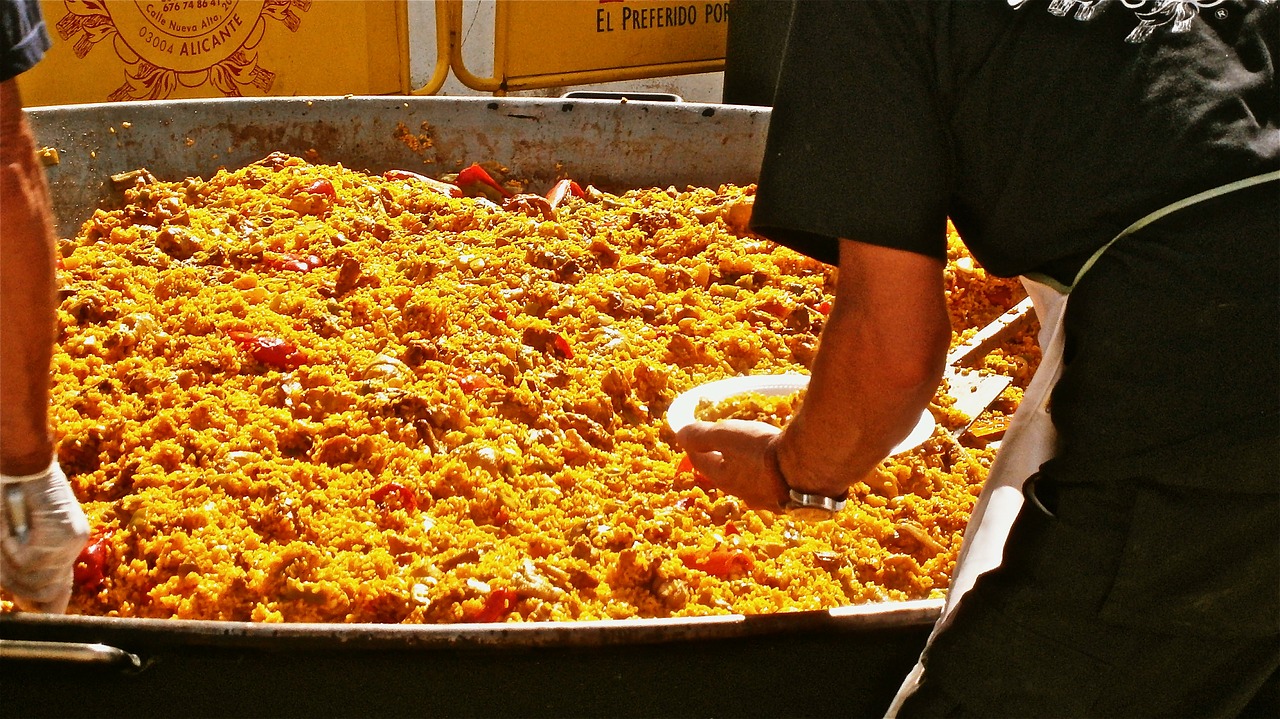 paella rice food free photo