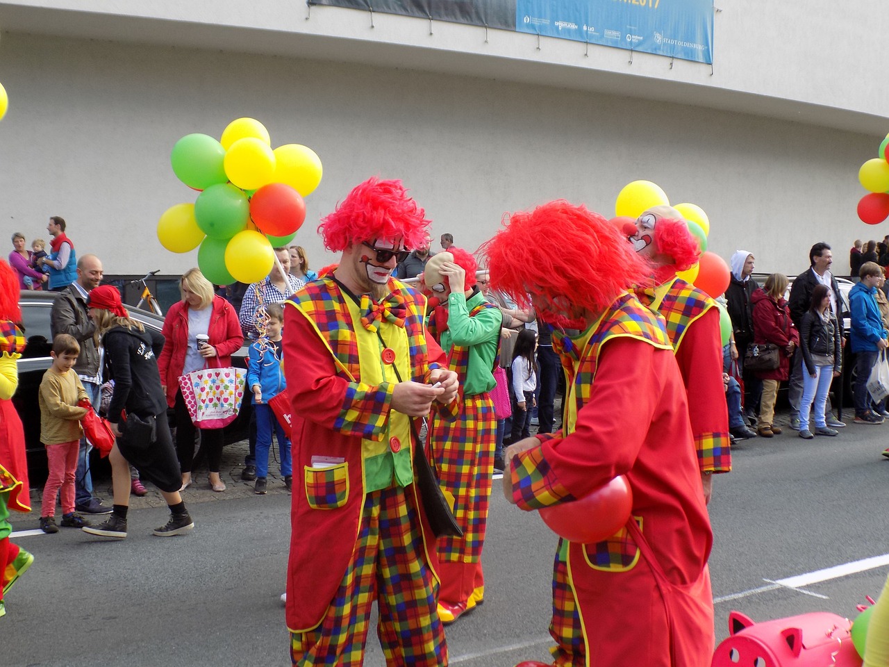 pageant clowns colorful free photo