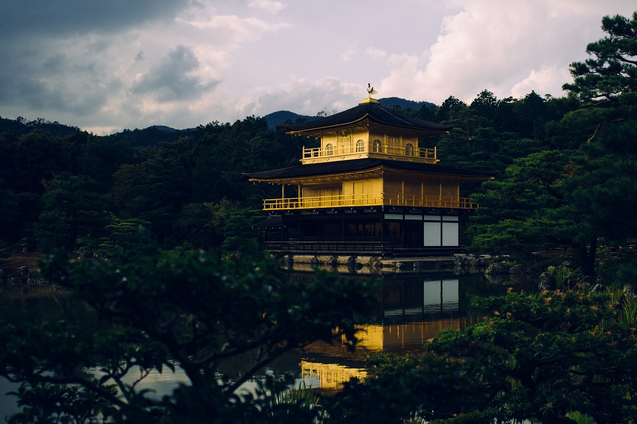 pagoda pond lake free photo