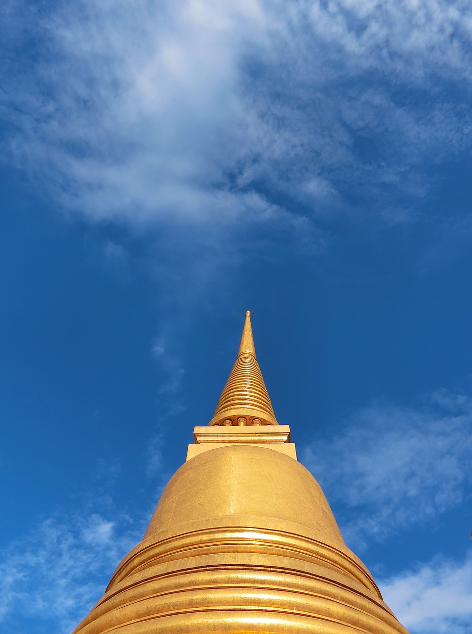 pagoda sky gold free photo