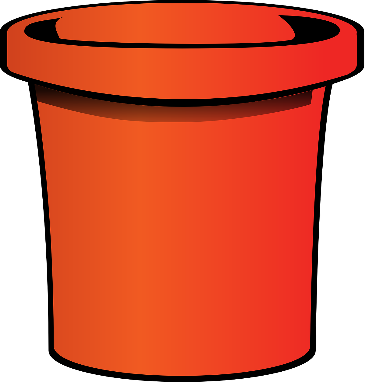 pail bucket orange free photo