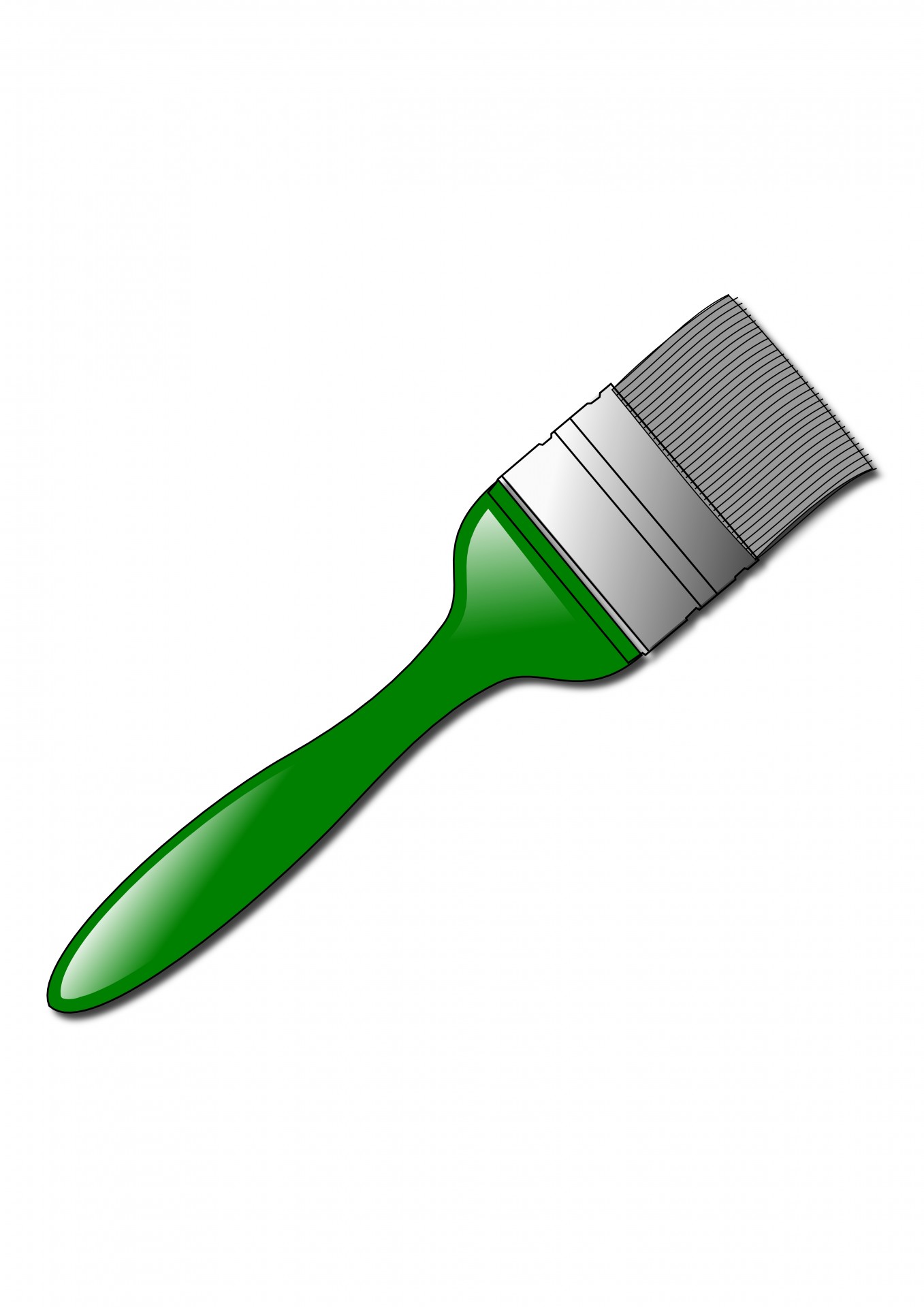 paintbrush green handle free photo