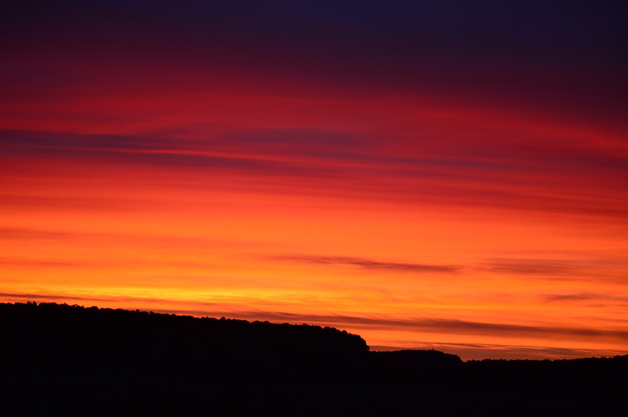 painted sky sunrise free photo