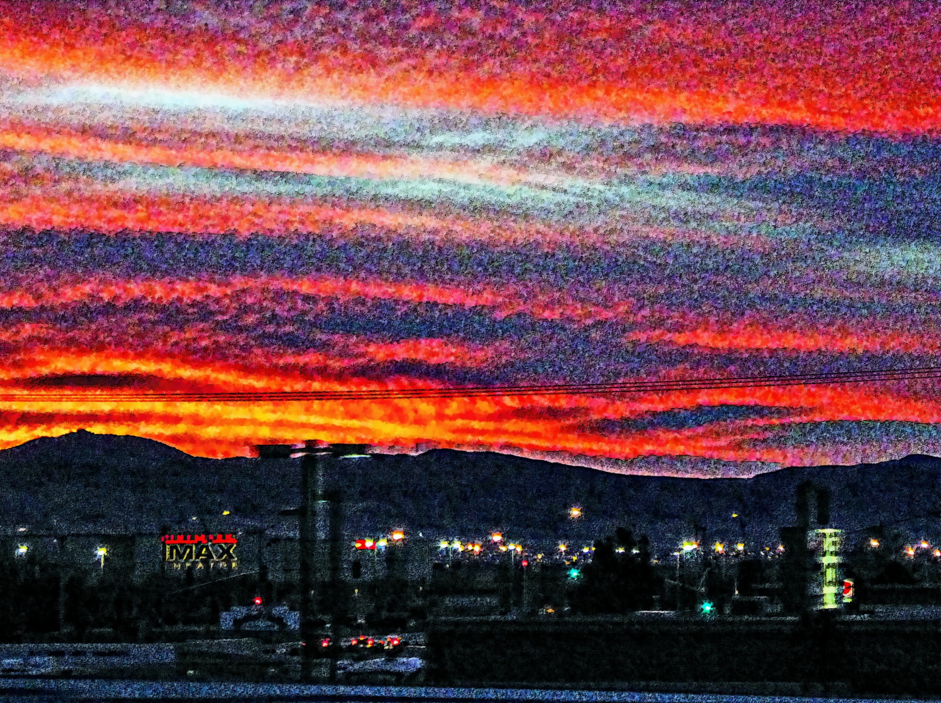sunset city imax free photo