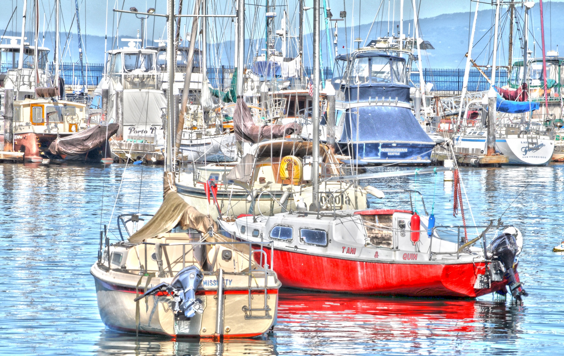 harbor boats sailboats free photo