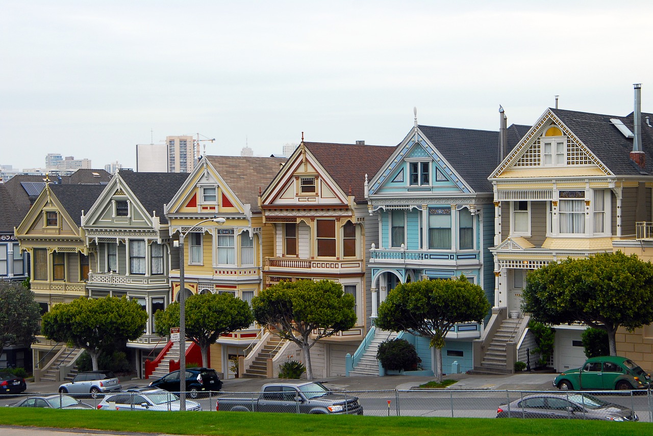 painted ladies san francisco architecture free photo