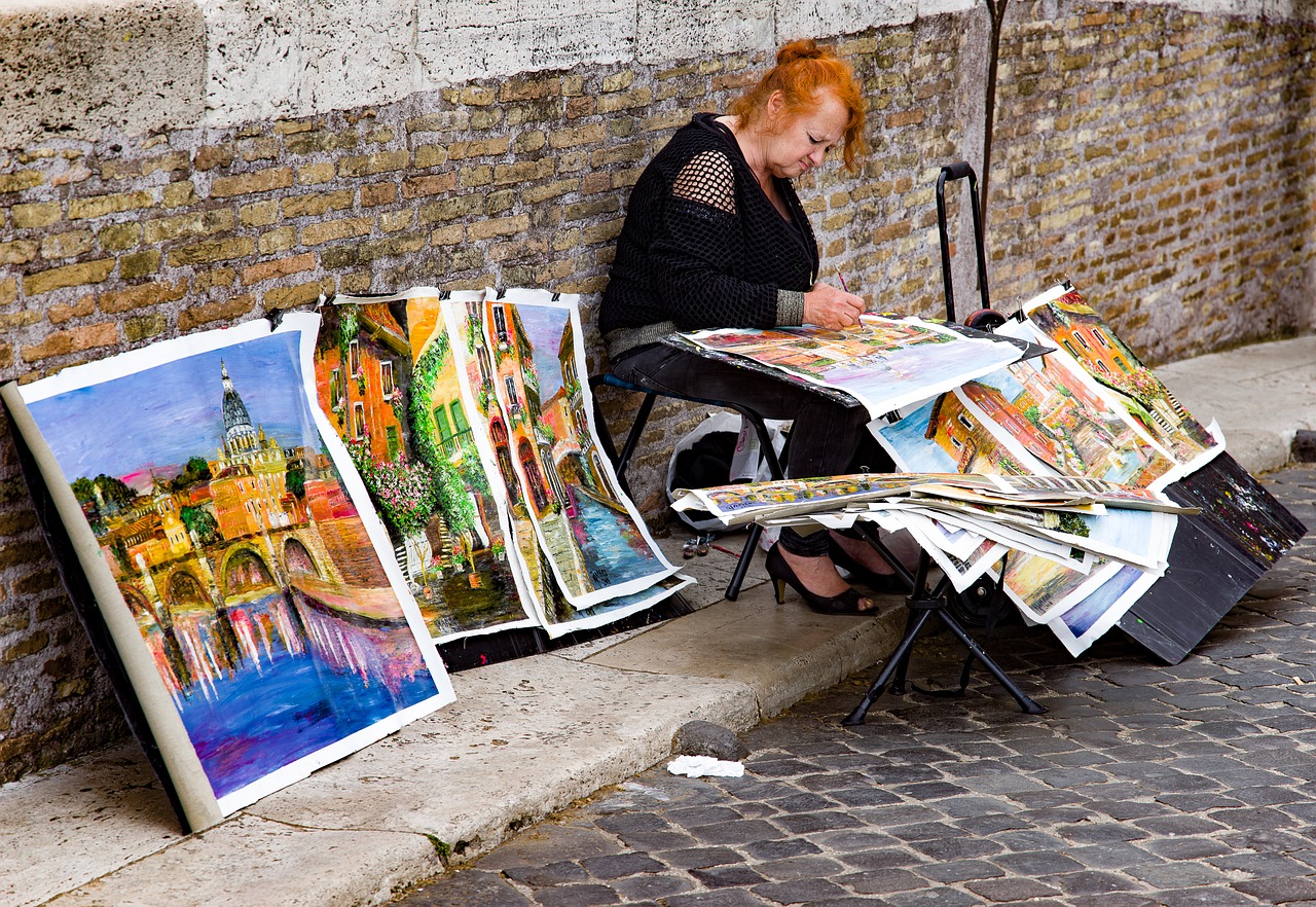 painter  paintress  woman free photo