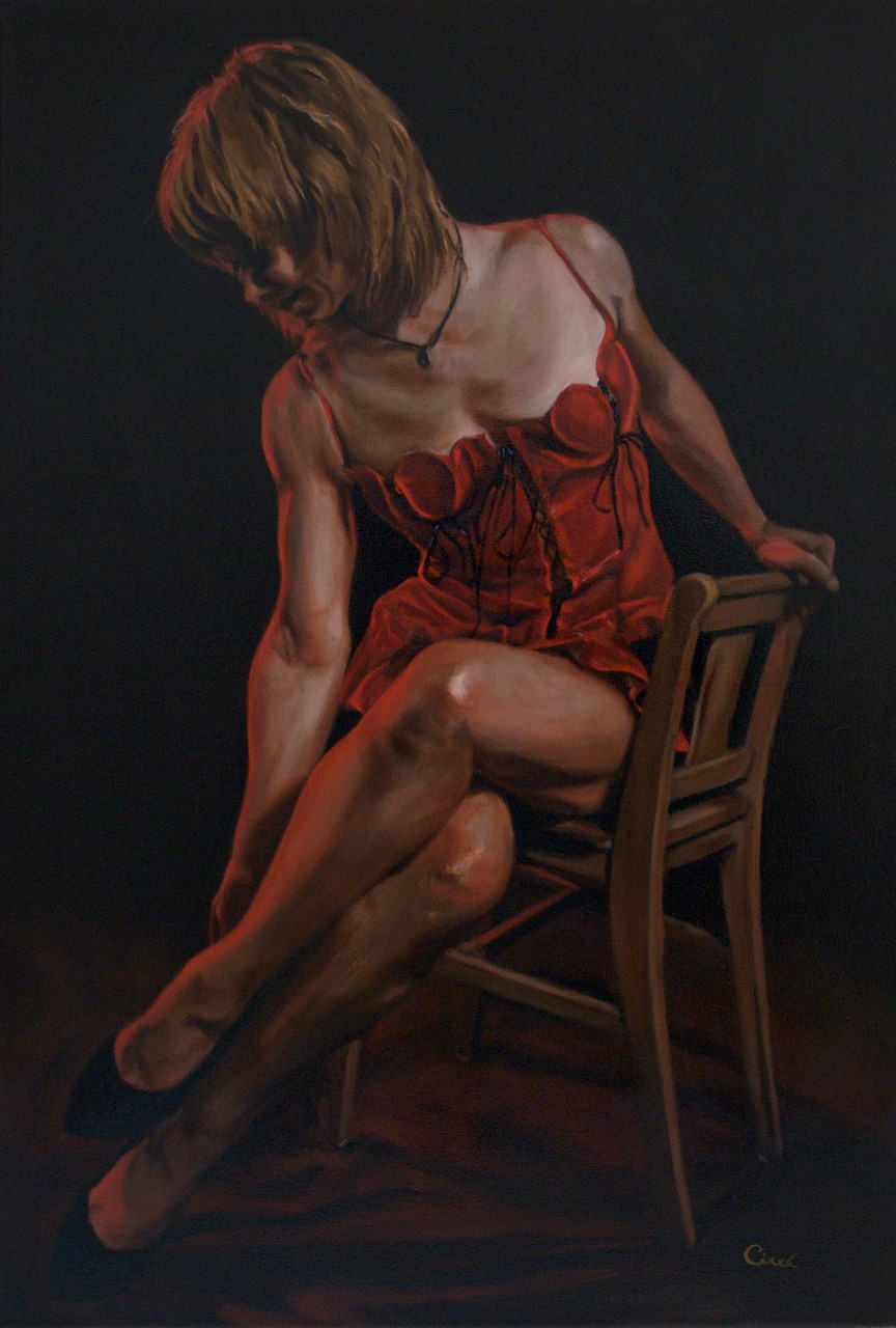 painting oil on canvas woman free photo