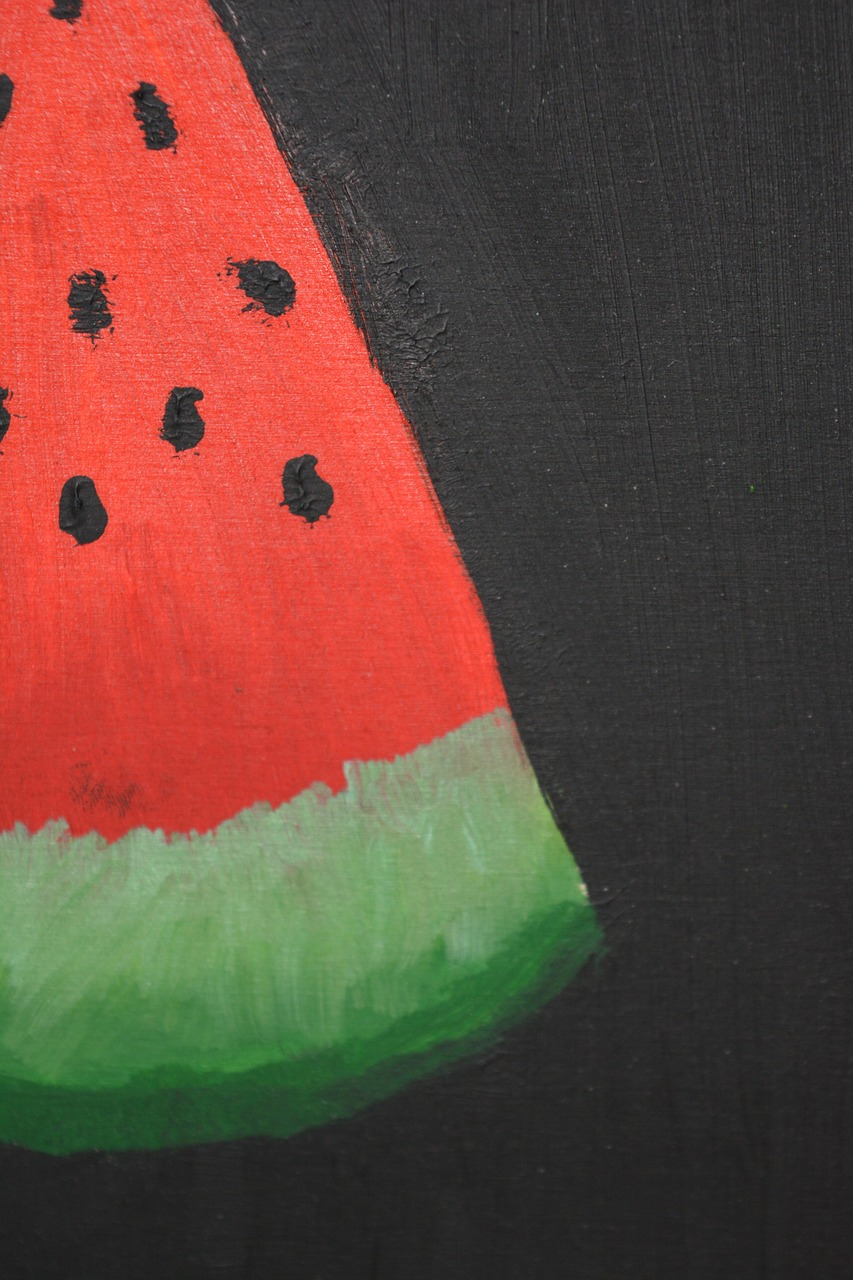 painting watermelon melon free photo