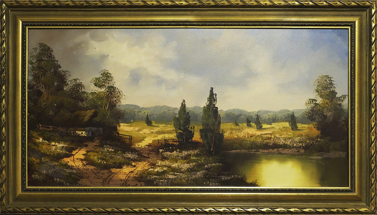 painting frame landscape free photo