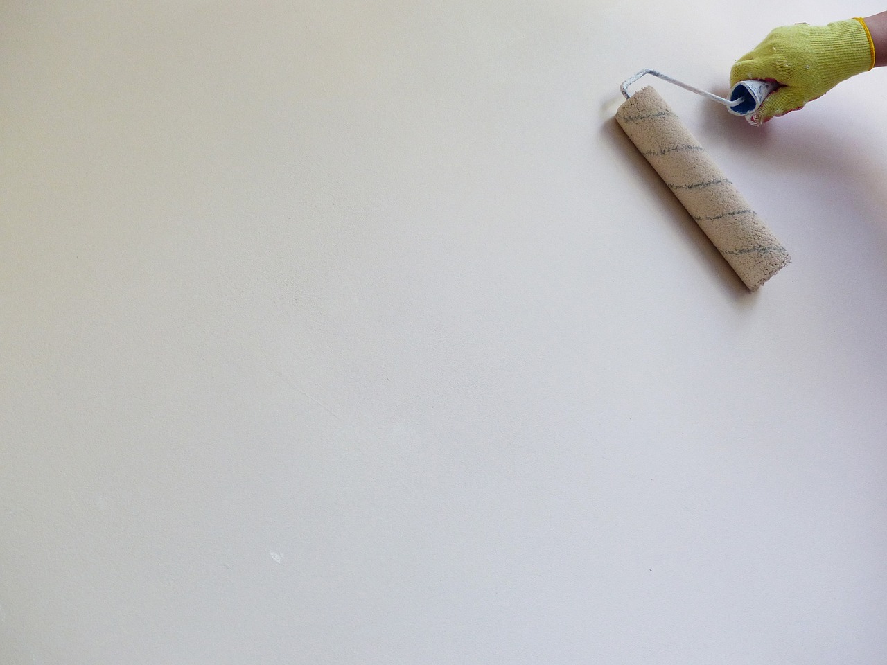 painting  white wall  paint roller free photo