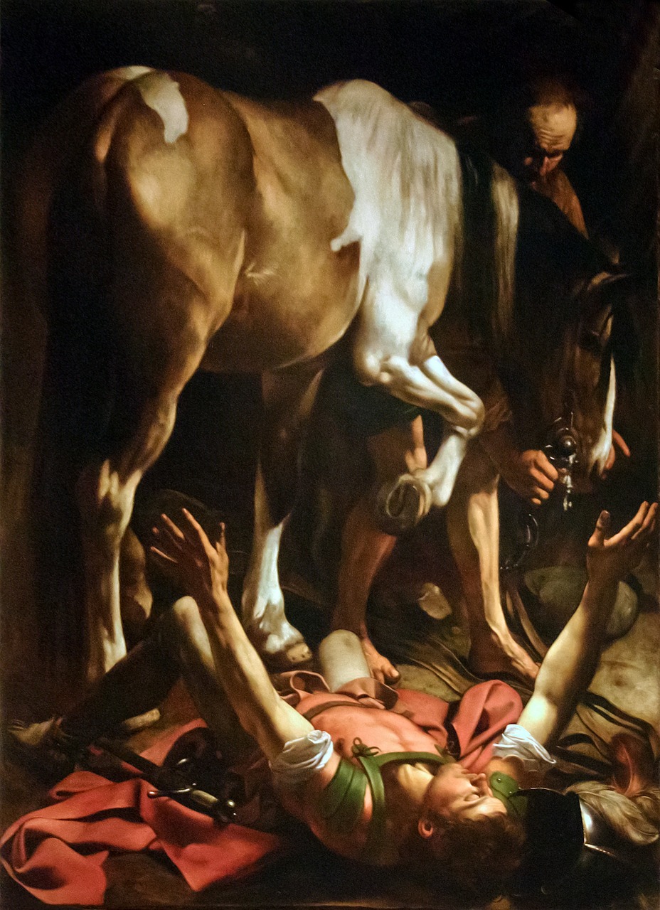 painting caravaggio conversion of st paul free photo