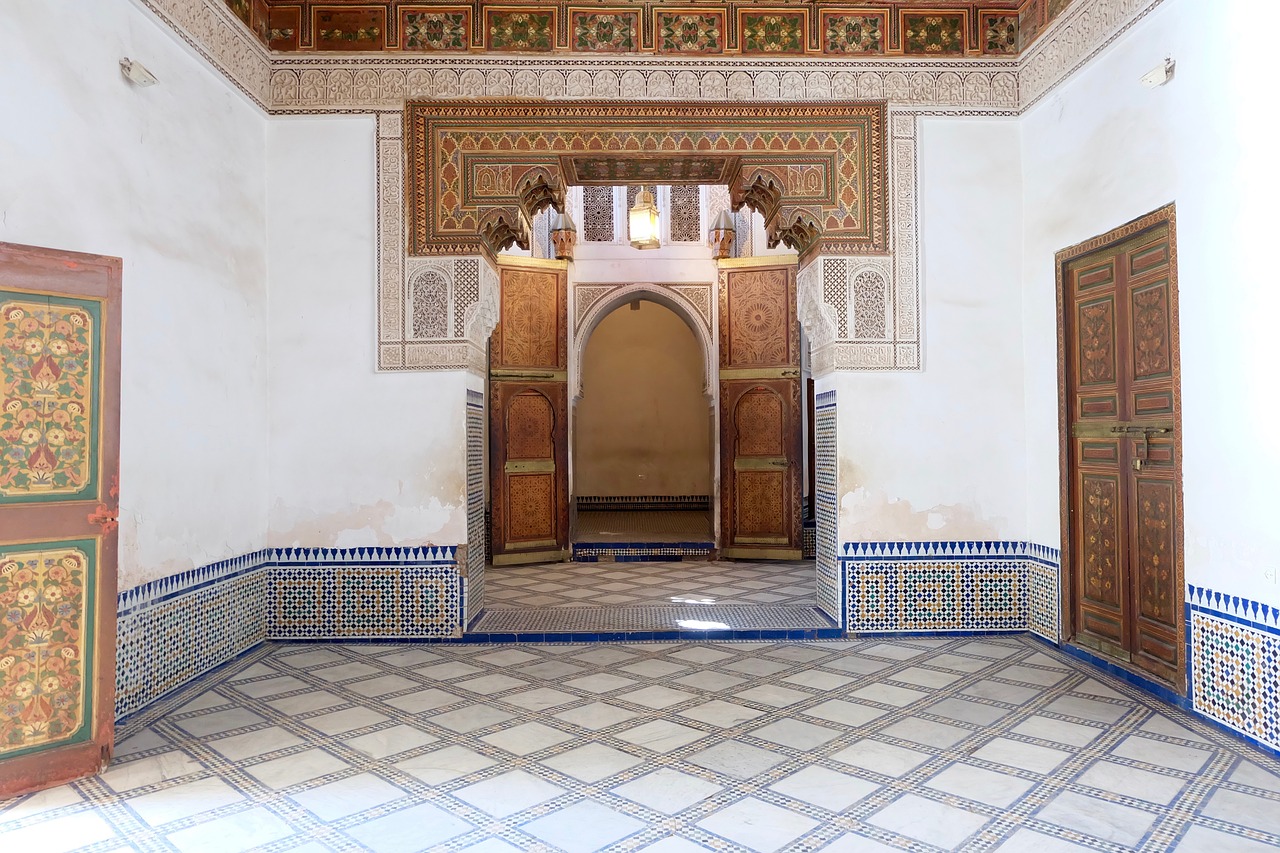 the bahia palace marrakech souk free photo