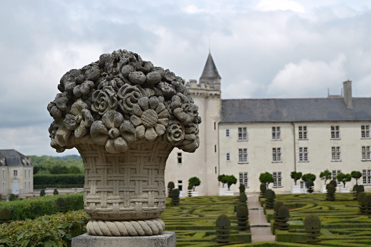 palace the loire valley floral ornament free photo
