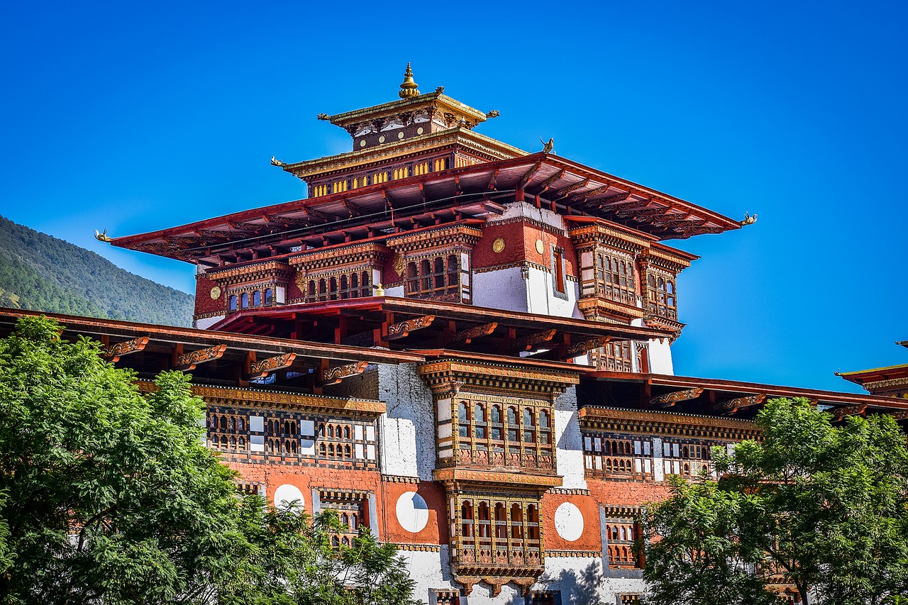 palace bhutan architecture free photo