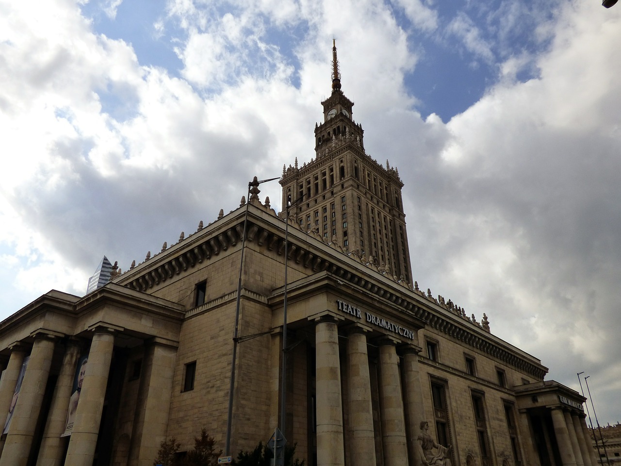 palace of culture warsaw poland free photo