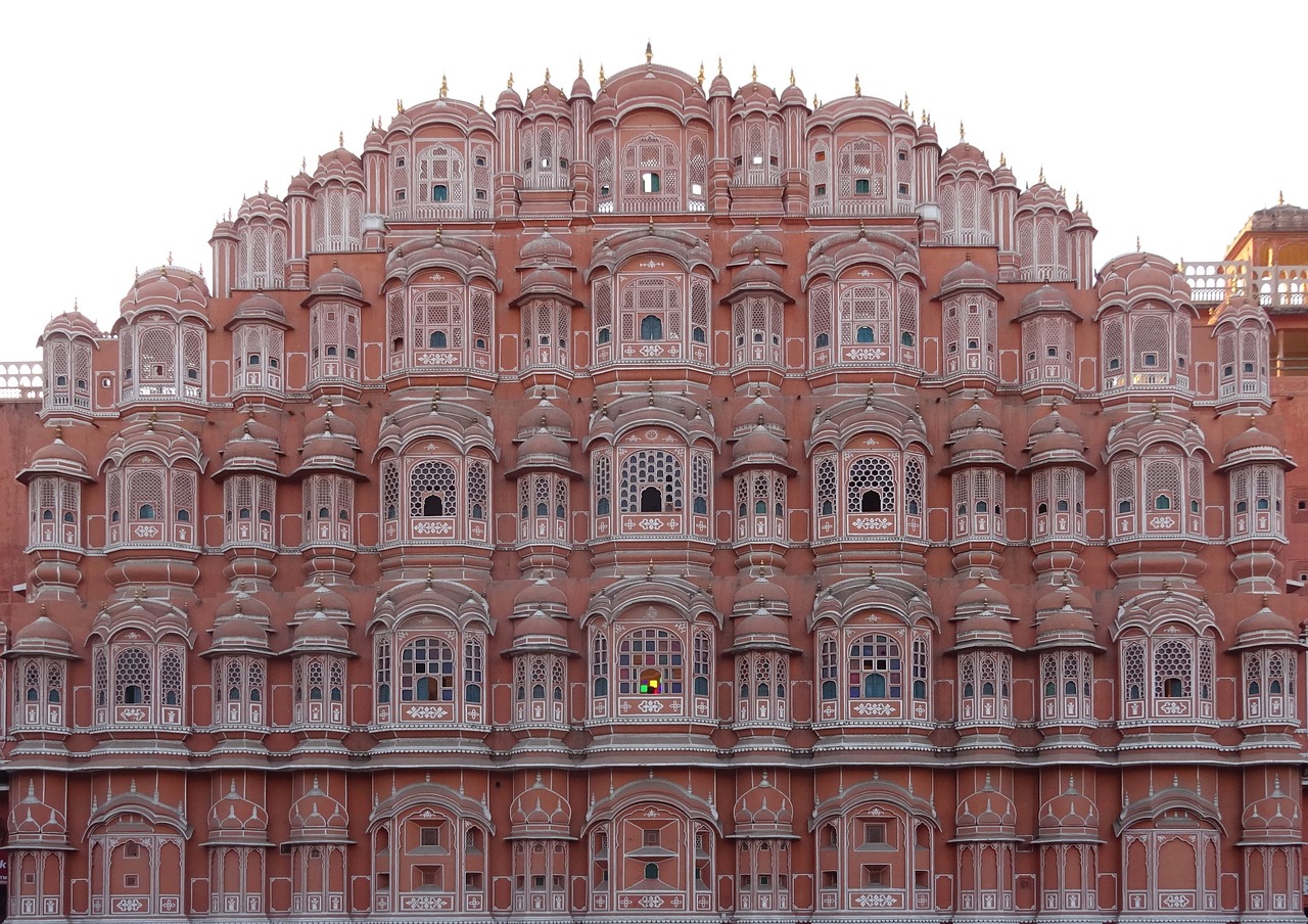 palace of winds india jaipur free photo