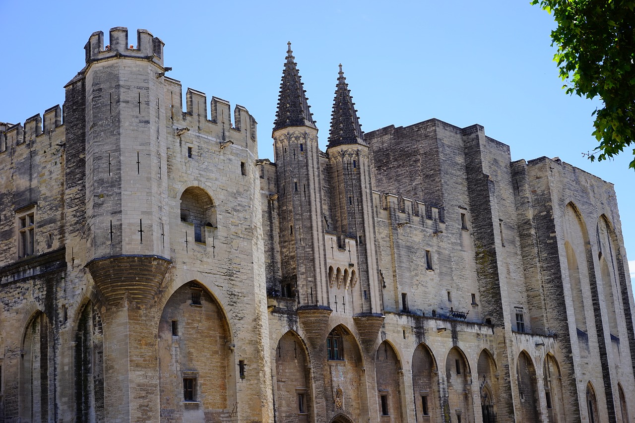 palais des papes building imposing free photo