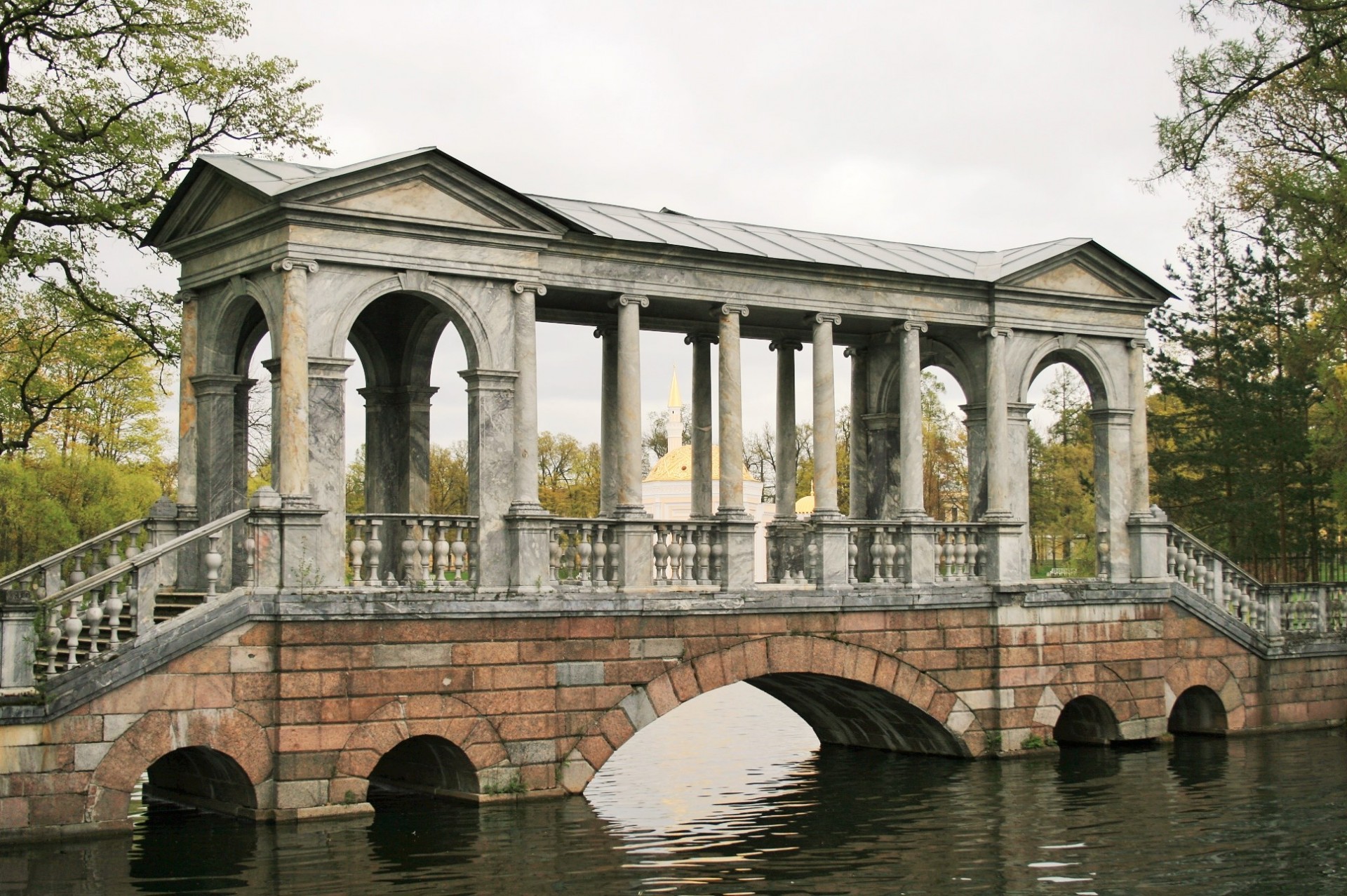 bridge covered pillars free photo