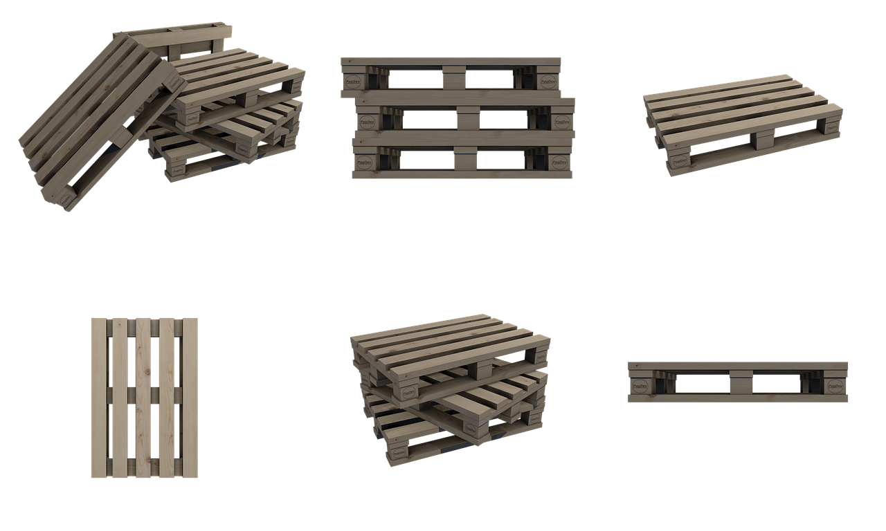 pallets wood isometric free photo
