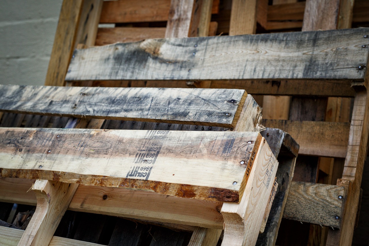 pallets  wood  stacked free photo