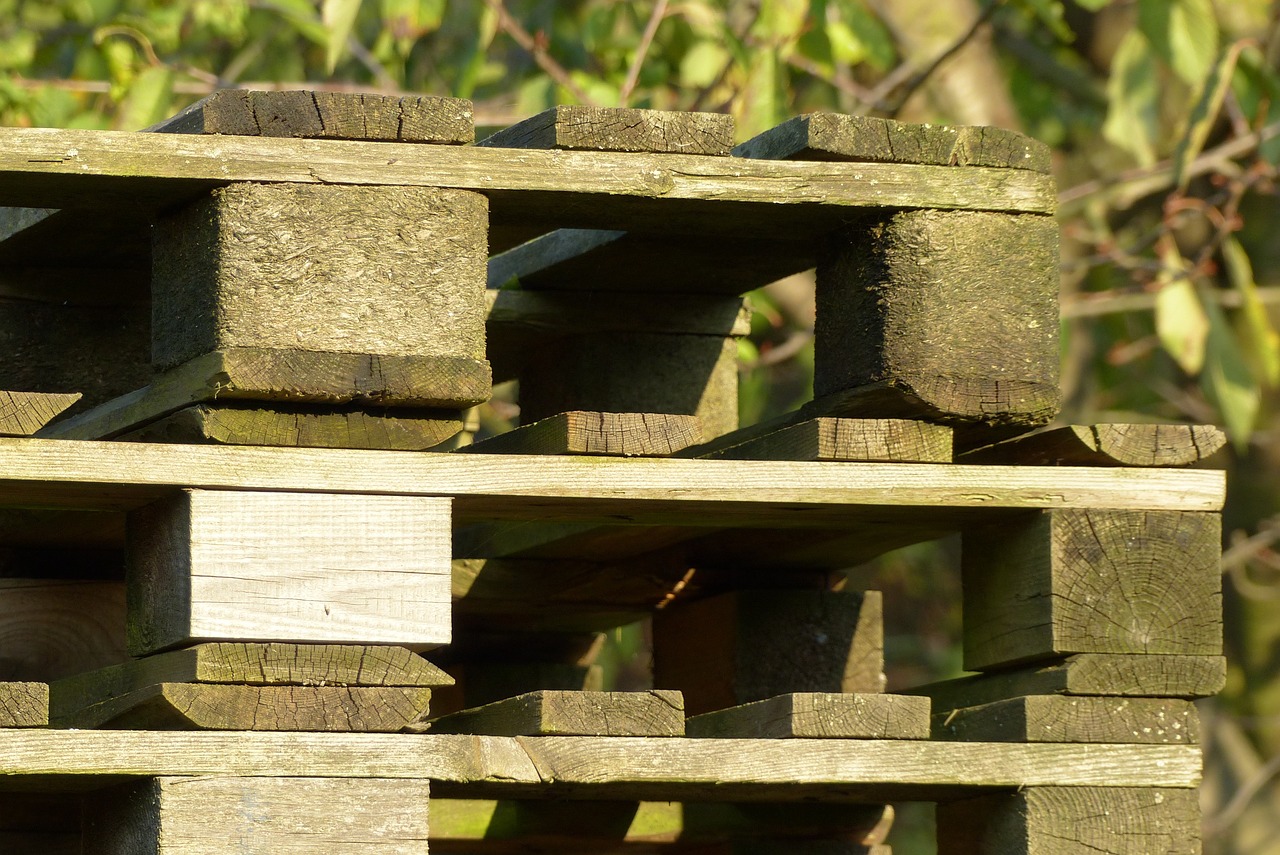 pallets wood pile free photo