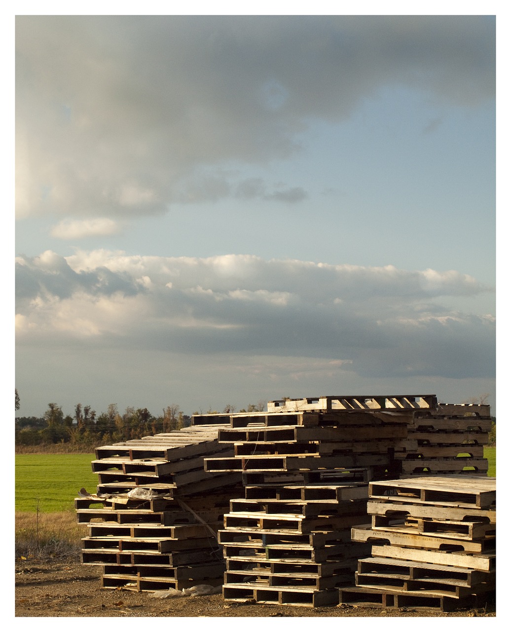 pallets wooden pallets sky free photo