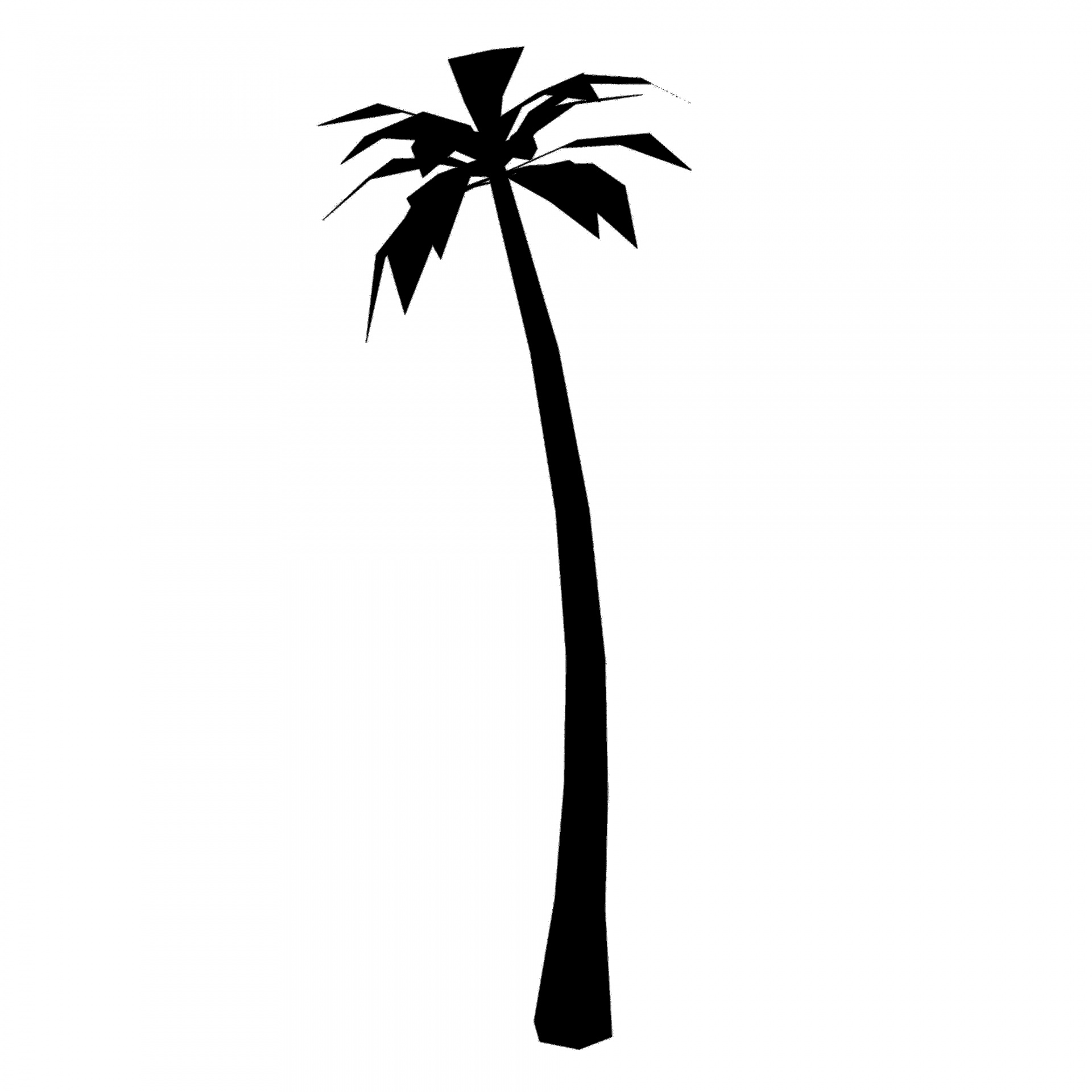 Пальма черно белая