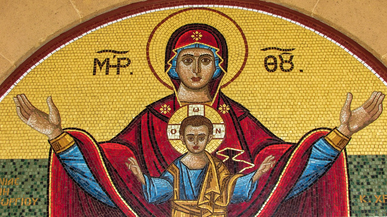 panagia virgin mary iconography free photo