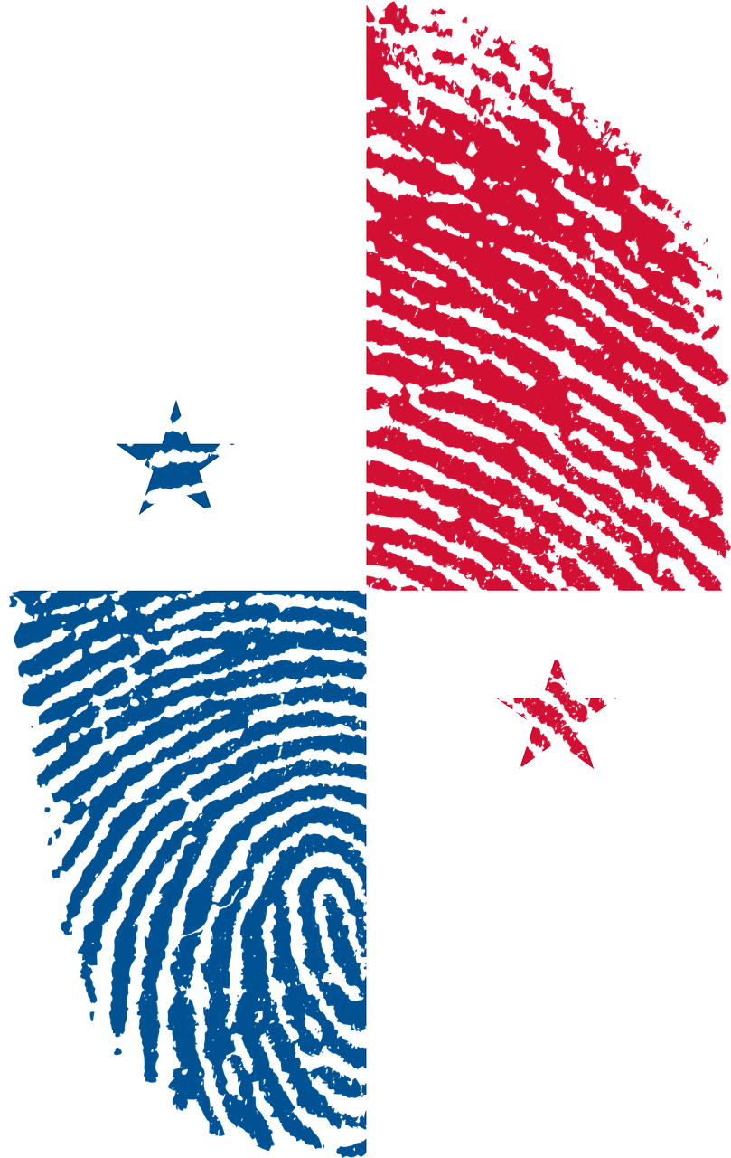 panama flag fingerprint free photo