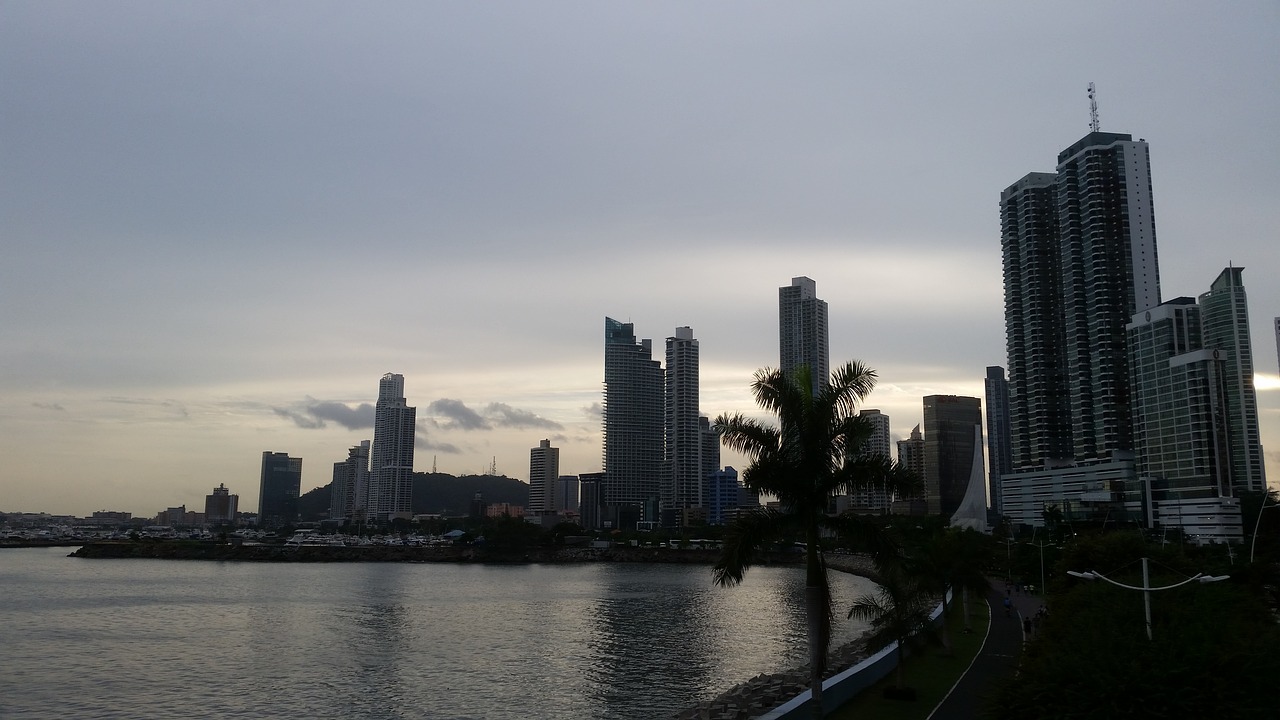 panama city  skyline  sunset free photo