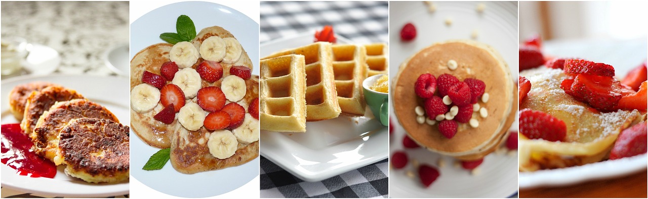 pancake breakfast food collage free photo