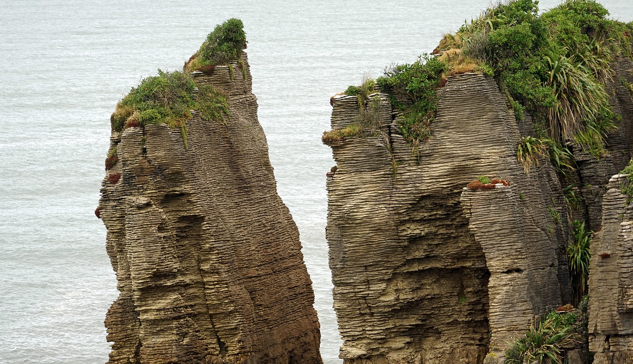 pancake rocks new zealand west coast free photo