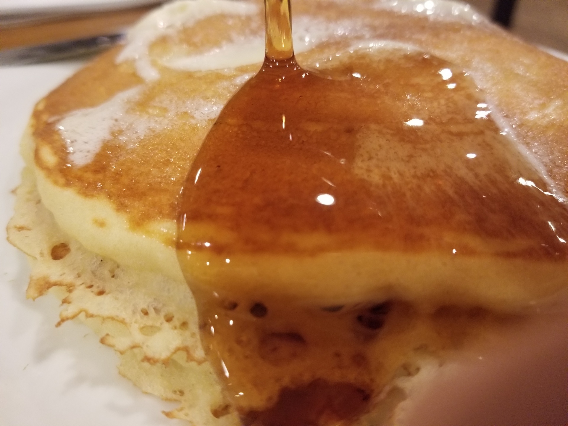 pancakes syrup pouring free photo