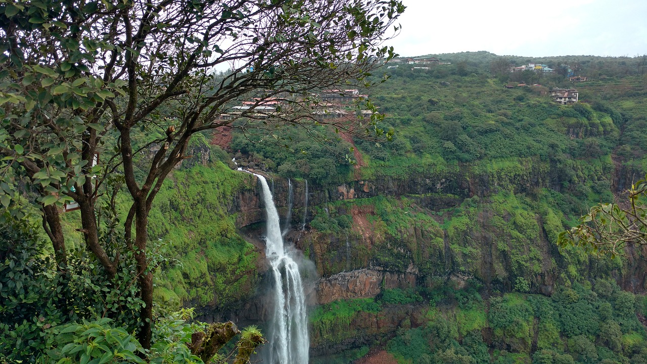 panchgani india waterfall free photo