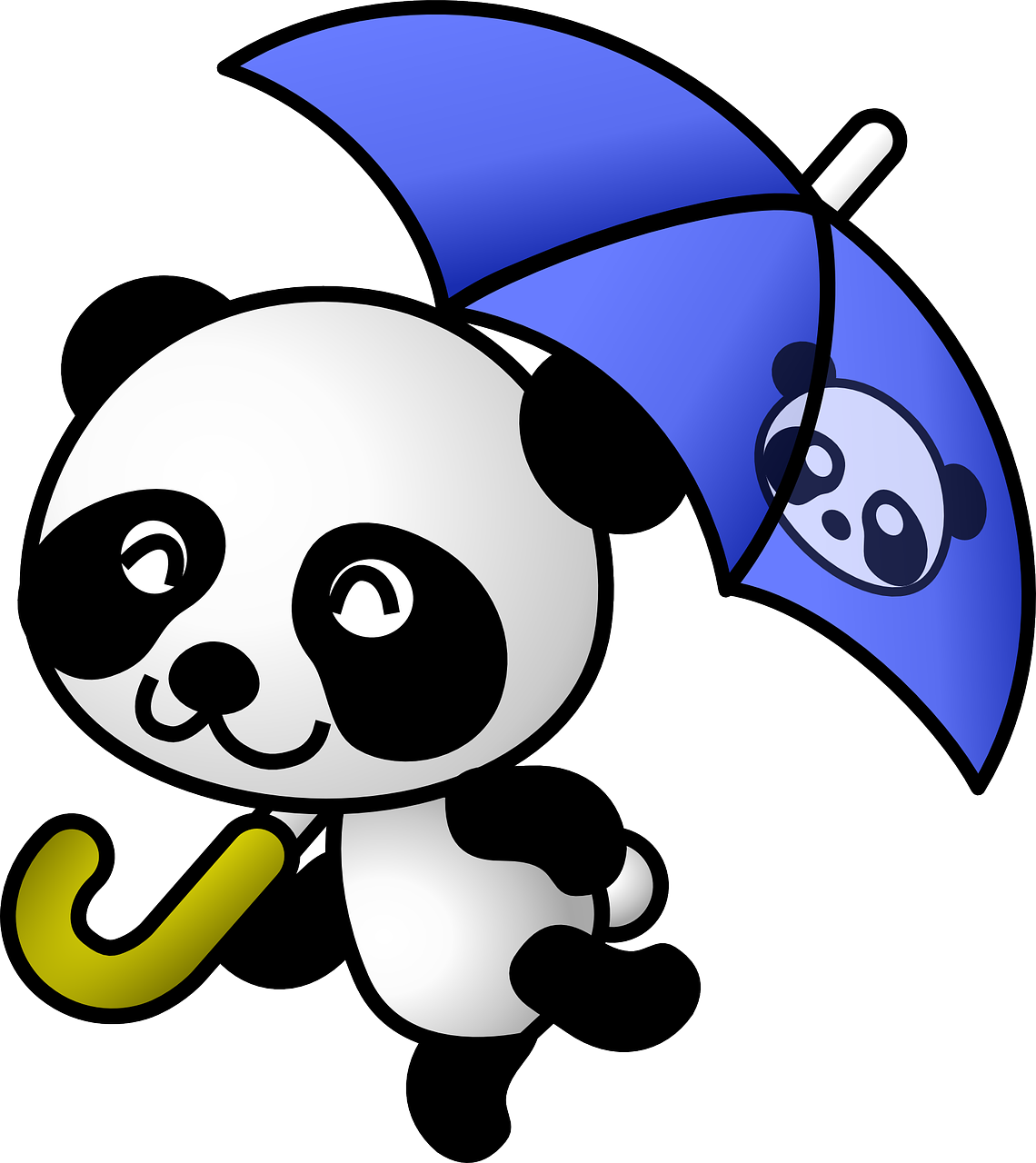 panda animal rain free photo