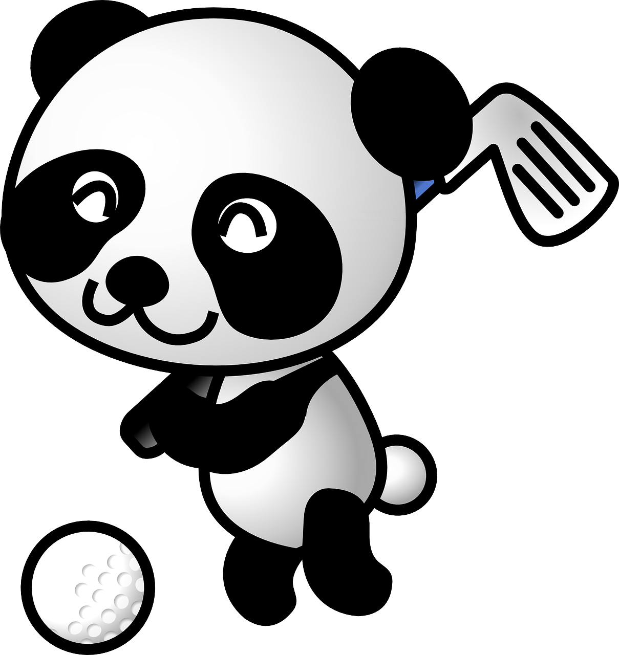 panda golf animal free photo